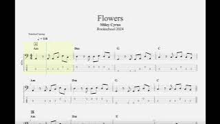 G2 Flowers Bass Rockschool 2024 Grade 2 Tab