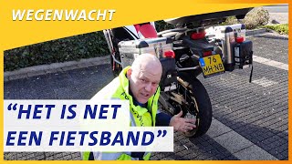 Binnenband plakken met de bandenmachine in de buurt | Wegenwacht vlog