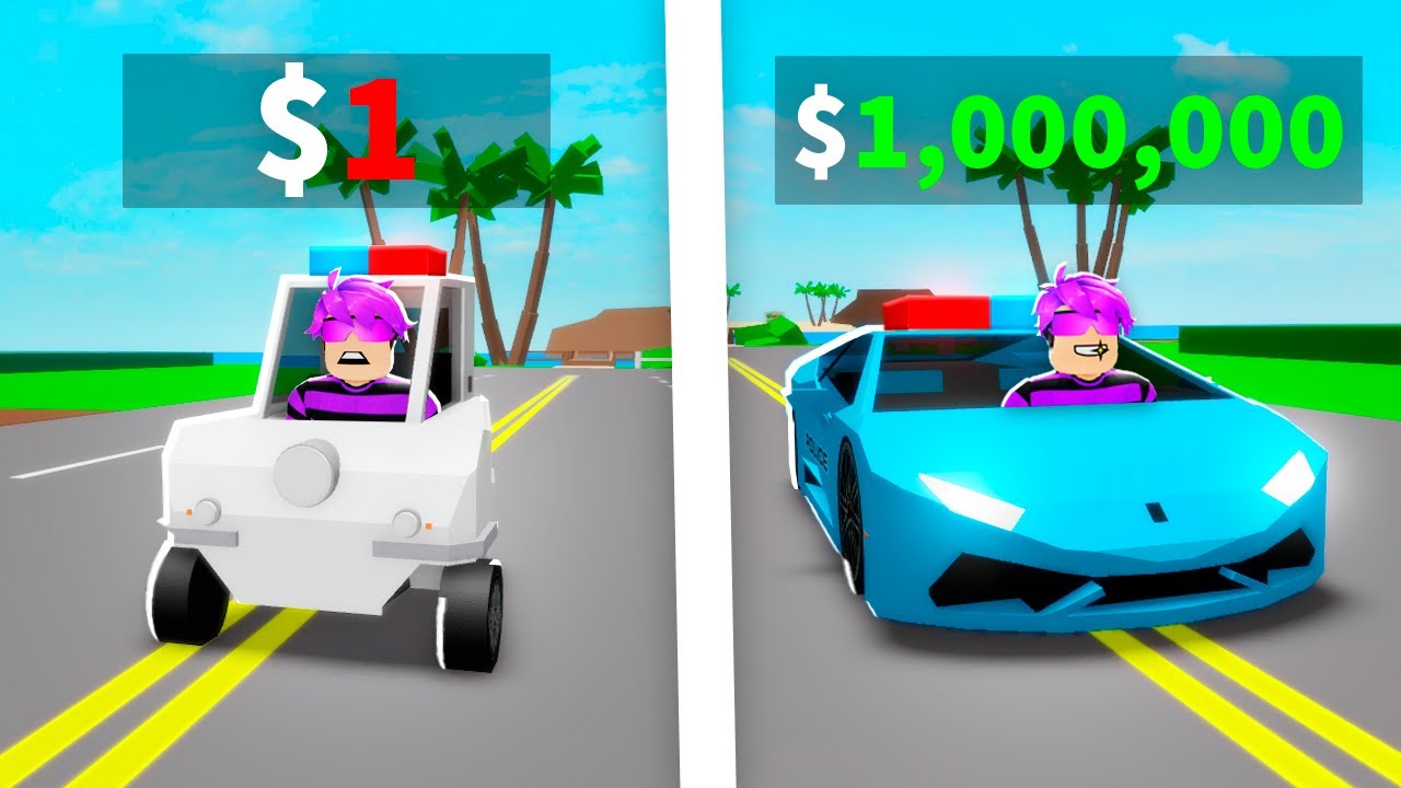 $1 POLICE CAR vs $1,000,000 POLICE CAR in BROOKHAVEN!