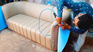 Latest Leather Sofa Making 2023/How To Make High Quality Leather Sofa-Step-By-Step screenshot 4