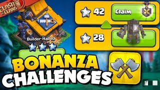 Easily 3 Star the Bonanza Challenges  Builder Hall 5 (Clash of Clans) #coc #gameplay
