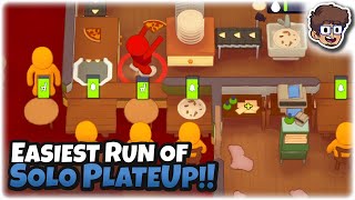 Easiest Run of Solo PlateUp! | Cooking Roguelike | PlateUp!
