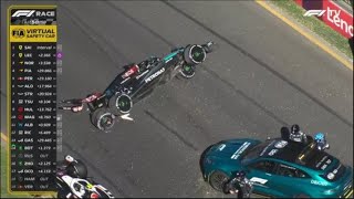 George Russell crash Australia GP 2024