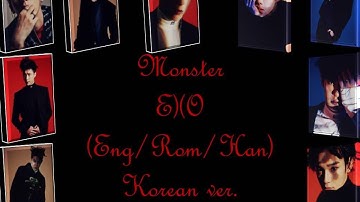 EXO Monster color coded (Eng/Rom/Han)lyric video
