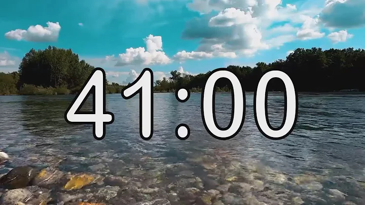 41 minute timer with Calm and Soft Music and background of river and nature