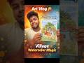Watercolor Village Magic 🎨 #shorts #art #viral #painting