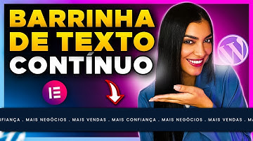 Como Fazer Carrossel de Texto Contínuo no Elementor WordPress [Barrinha de Texto Contínuo]