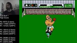 Mike Tysons Punch-Out!! - Bald Bull 1 High Score - 34620 (WR)
