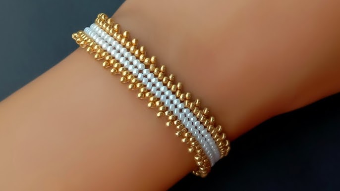 DIY bracelets with beads. Beginners tutorial. Beaded bracelet