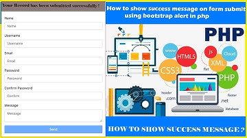 How to show success message on form submit using bootstrap in php ||हिंदी