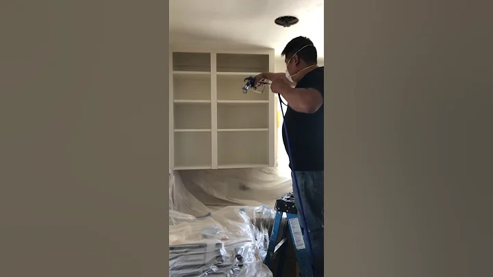 Kitchen cabinet Painting 😁 #kitchen #cabinet #painting #handyman #diy #fyp #losangeles