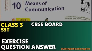 Means Of Communication Exercise Question Answers Class 3 SST CBSE Board