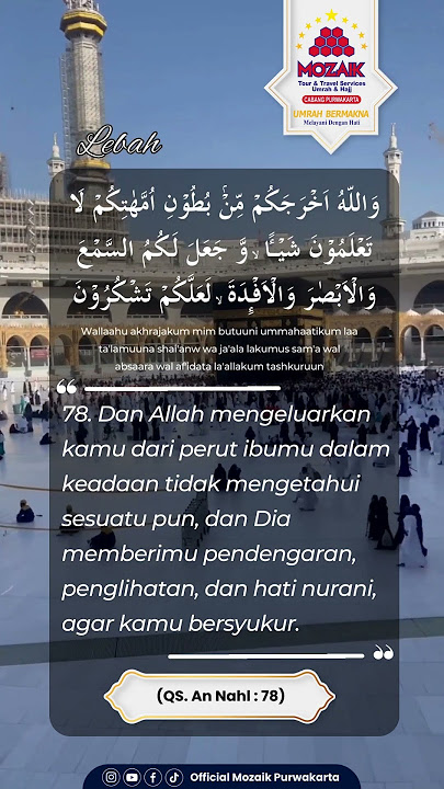 QS. An-Nahl Ayat 78
