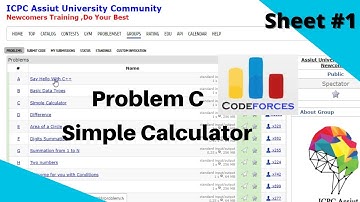 ICPC Assiut Sheet | Sheet 1 | Problem C | Simple Calculator | Exotic IT