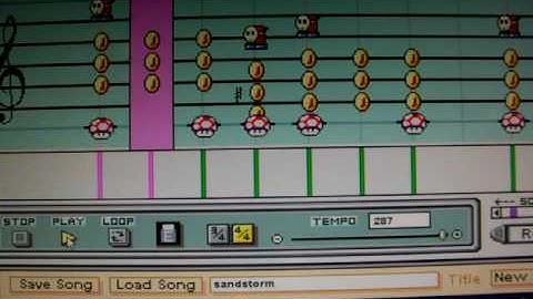 sandstorm remix on mario paint composer