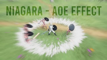 Unreal Engine 5 - Area of Effect - Niagara Particle System Tutorial - Action RPG #149