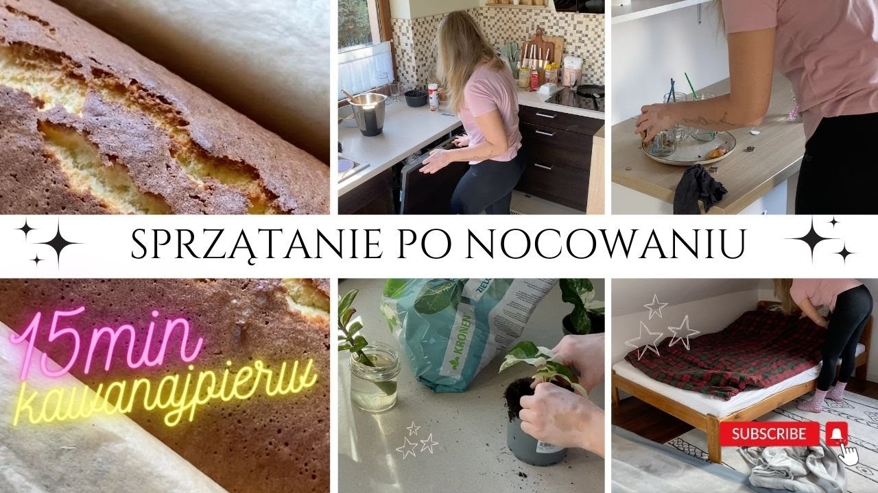 SPRZĄTANIE PO NOCOWANIU | GOŚCIE U DZIECI | CLEAN WITH ME | BAŁAGAN W KUCHNI | ZNOWU KWIATY