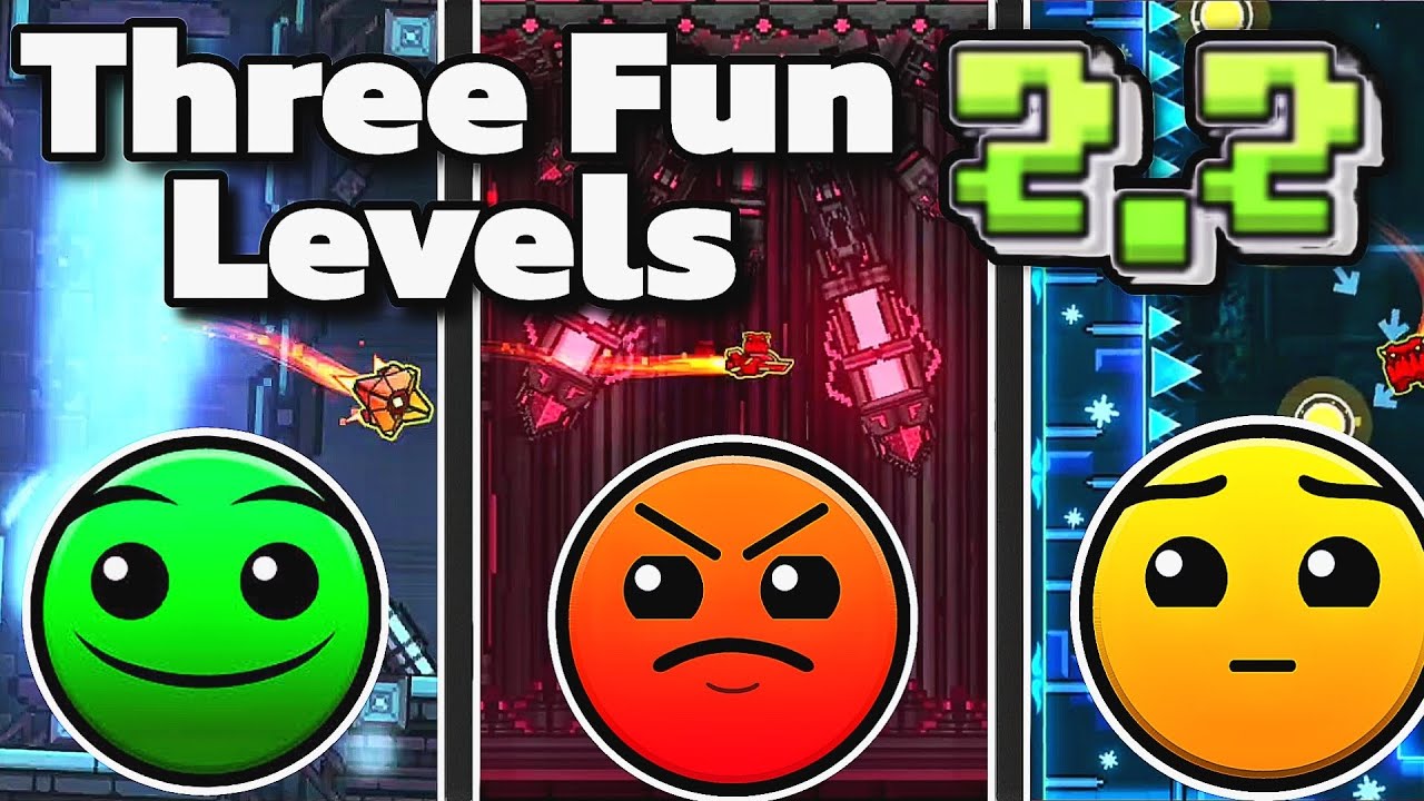 Three Fun Easy 2.2 levels | [GD 2.11] - YouTube