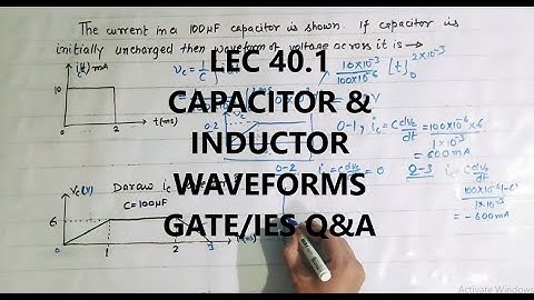Network Theory 40.1 | Capacitor and Inductor Waveform | problems | GATE 2022 | IES 2022 |