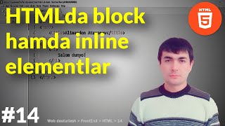 HTMLda block hamda inline elementlar