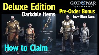 How to Get Darkdale &amp; Risen Snow Bonus Armor - God of War Ragnarok: Deluxe Edition &amp; Pre-Order Items