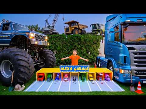 Guess What? The Toy Cars Came to Life! 9 Giant Trucks in the Garage 🚛💨