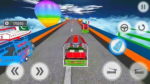 Racing Mode - Tuk Tuk Rickshaw Racing Impossible Ramp - Android Gameplay