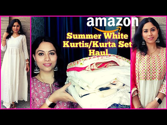 Buy Traditional White Kurti Set for Women at Amazon.in