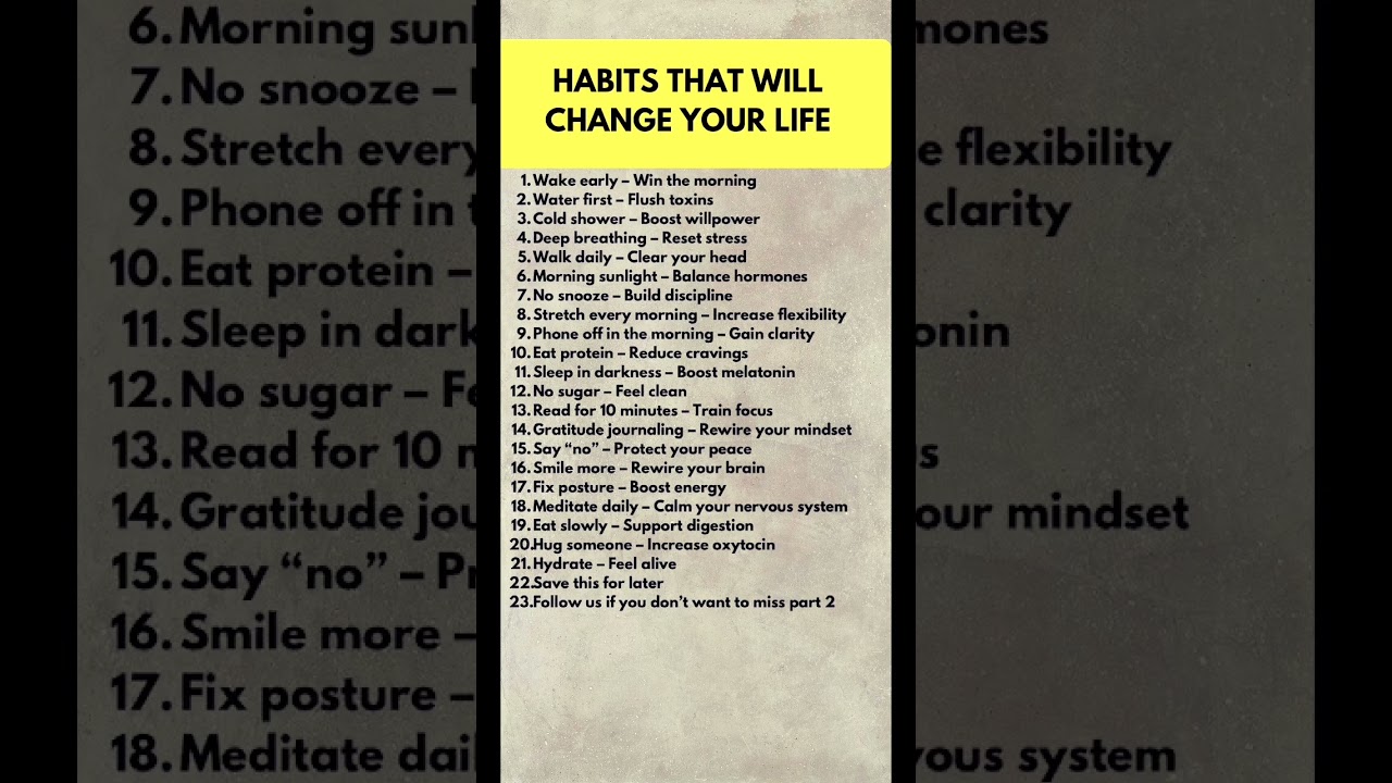 23 Daily Habits That Will Change Your Life (Simple Routine for Success & Mental Clarity)