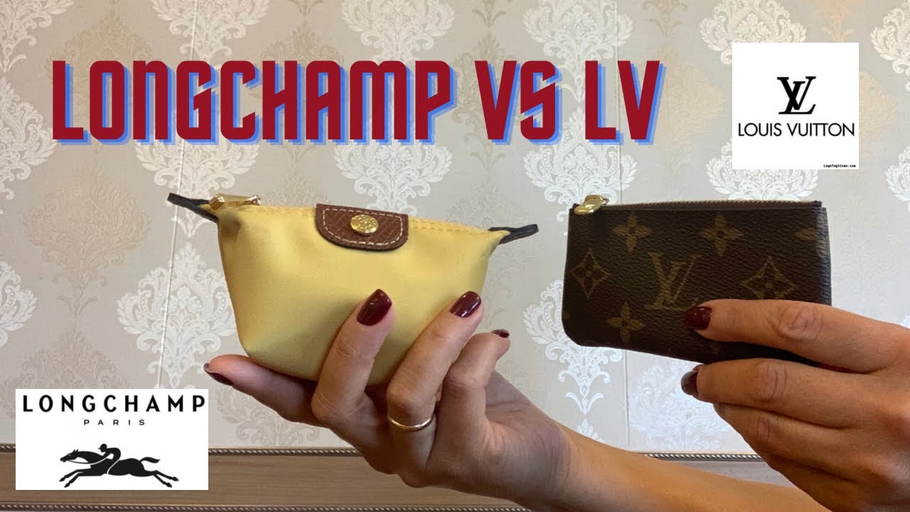 COMPARISON 💛🤎 | LONGCHAMP MINI ZIP COIN PURSE VS LOUIS VUITTON KEY POUCH 😍