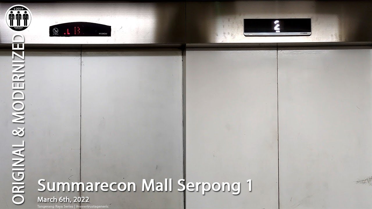 Two Different Hyundai Service Lifts / Elevators at Summarecon Mall Serpong 1, Tangerang, Banten