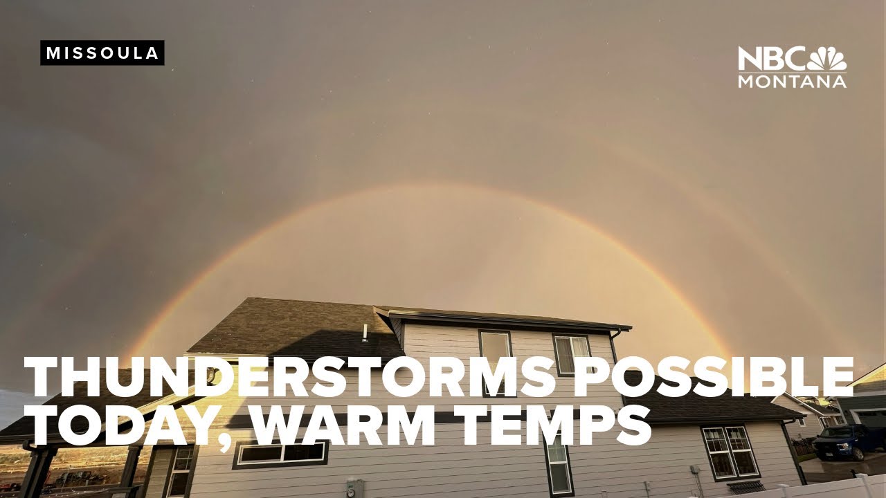Thunderstorms remain possible today, warm temps continue - YouTube