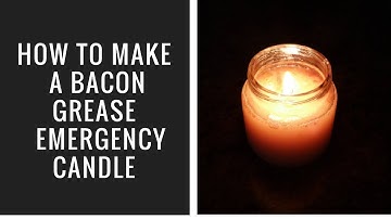 Bacon grease emergency candle