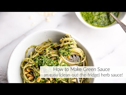 How to Make Green Sauce | an easy (clean-out-the-fridge) herb sauce!