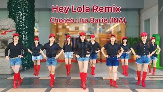 Hey Lola Remix || Line dance || Choreo : Ira Barie (INA) - September 2024