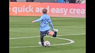唯選手直接フリーキック　2025/04/13　Man City vs Man United 　長谷川唯選手　宮澤ひなた選手