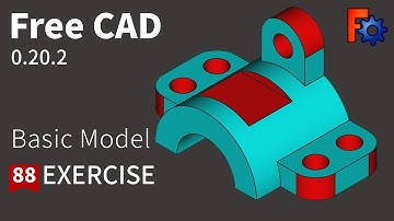 FreeCAD Tutorial for beginners,basic model exercise-88