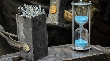 Forging a Damascus Knife from Steel Pins & Forge Sand