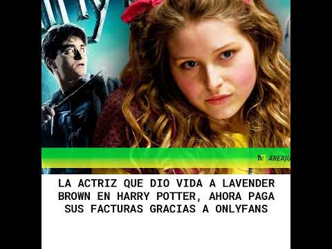 La actriz que dio vida a Lavender Brown en Harry Potter, ahora paga sus facturas gracias a OnlyFans