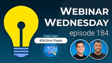 Edit & Optimize 404 Error Pages ⚠️ Membership Tips - Webinar Wednesday 184