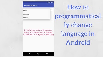 Android change app language programmatically (Demo)