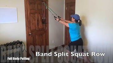 Band Split Squat Row
