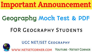 FREE Geography Mock Test for UGC NET Exams | Paper 1 Mock Test for UGC NET | Paper 2 PYQS PDF |