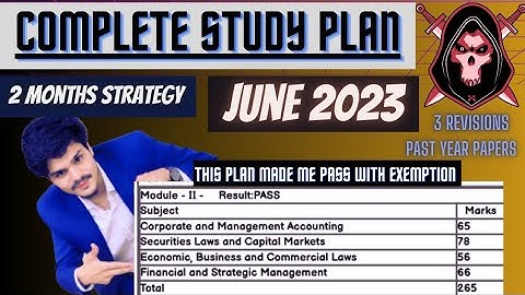 last 2 months complete study plan |June 2023 | 2 months strategy to crack exams #cs #csexecutive #ca