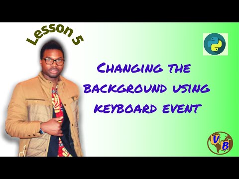Introduction to Pygame Basics 5 : Using the Keyboard event to change the background color