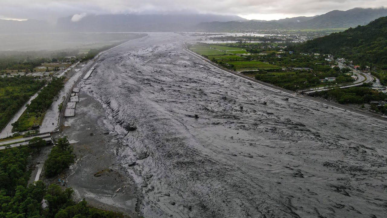 写真・動画特集】花蓮県で洪水 台風18号による大雨でせき止め湖