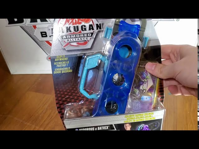 Bakugan Armored Alliance Blue Baku-Clip w/ Hydorous x Batrix Figure & Card  - NEW