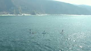 Stand Up Paddle Captured By Drone In Tehualmixtle, Near Mayto, Mexico