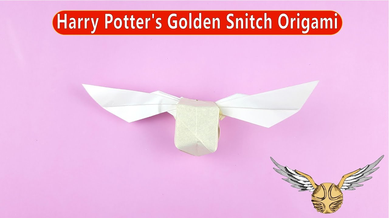 Harry Potter's Origami Golden Snitch DIY Easy Paper Crafts YouTube