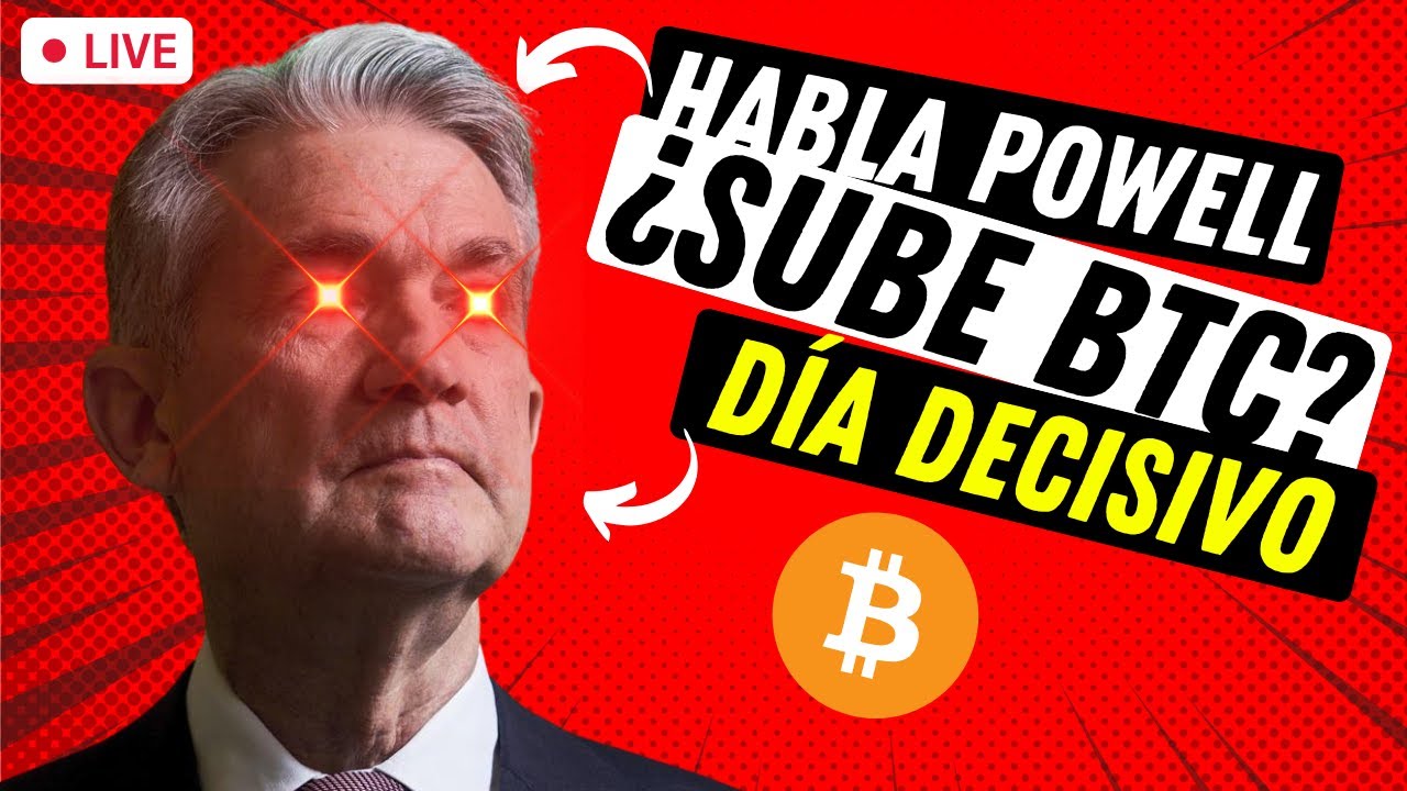 🔴 EN VIVO: ¿PUMP de Bitcoin gracias a Powell? ➤ ¿Hasta dónde sube el Oro?